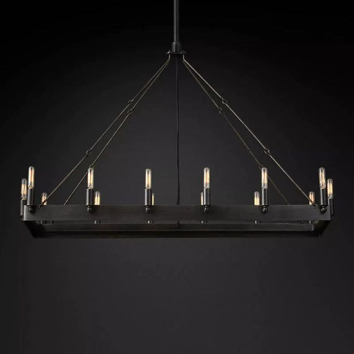 Lalania Vintage Filament Rectangular Chandelier