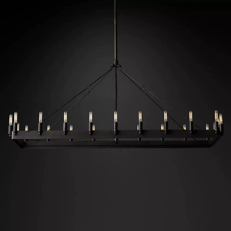 Lalania Vintage Filament Rectangular Chandelier