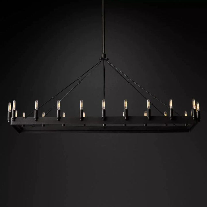 Lalania Vintage Filament Rectangular Chandelier