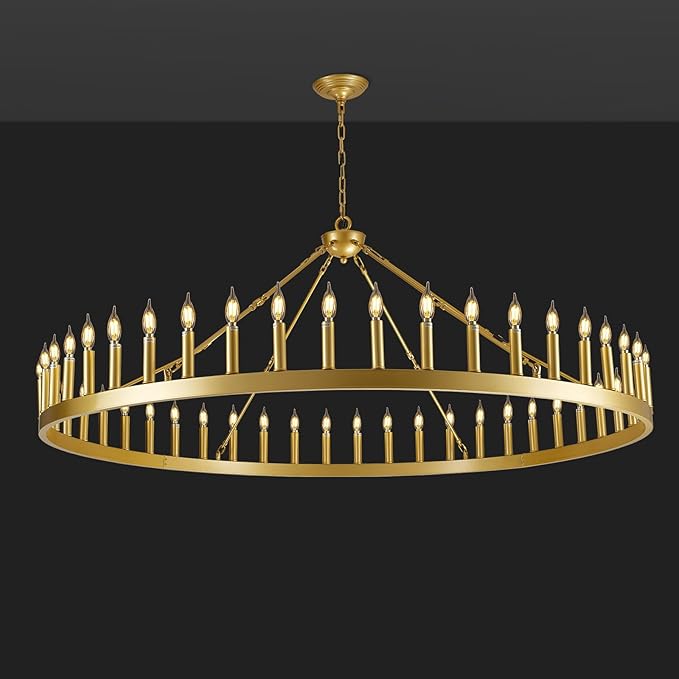 Lalania Wheel Chandelier with Candle Shade