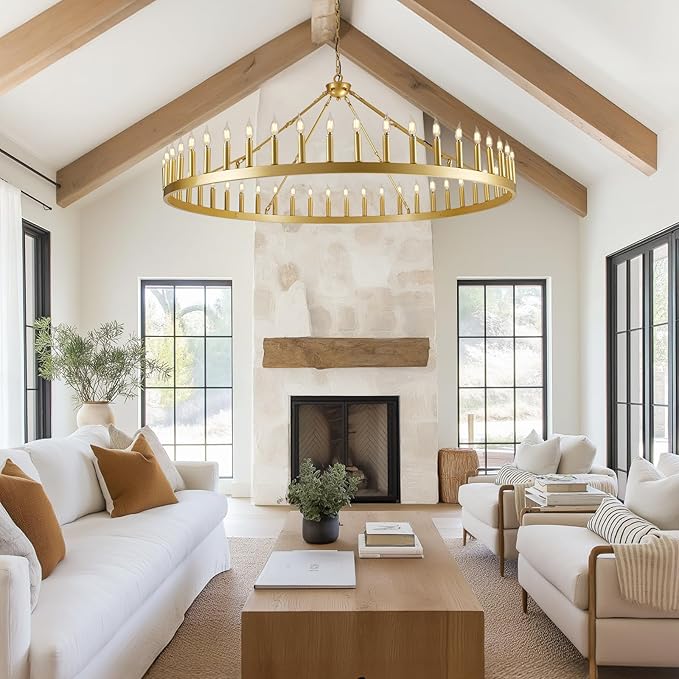 Lalania Wheel Chandelier with Candle Shade