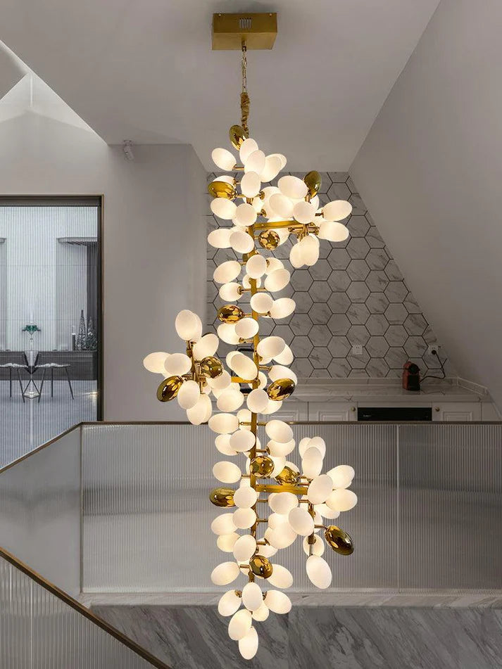 Large Branch Grape Copper Chandelier