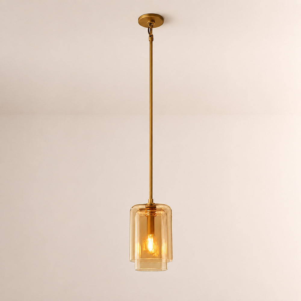 Lecoun Amber Glass Pendant
