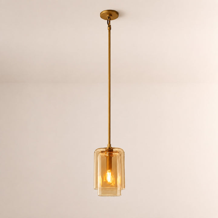 Lecoun Amber Glass Pendant