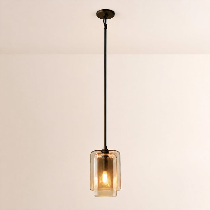 Lecoun Amber Glass Pendant