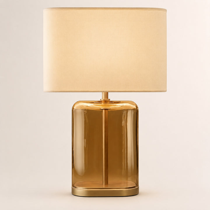 Lecoun Amber Glass Table Lamp