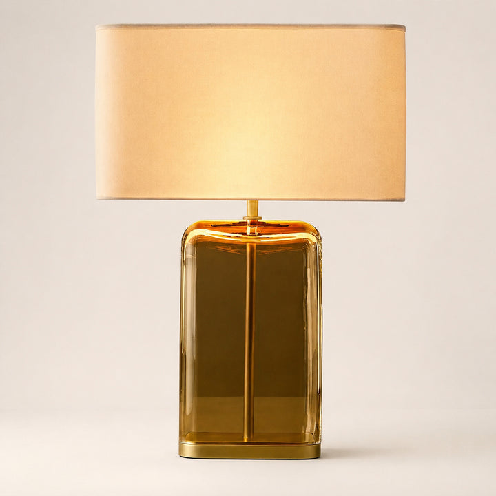 Lecoun Amber Glass Table Lamp