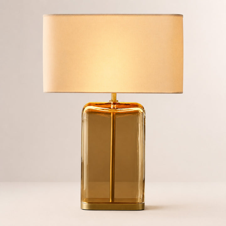 Lecoun Amber Glass Table Lamp