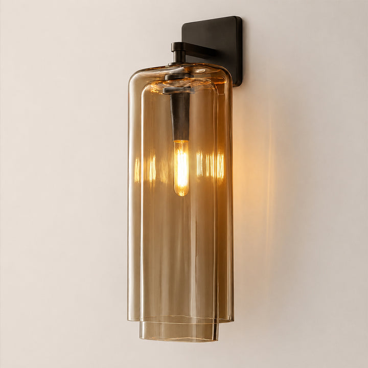 Lecoun Amber Glass Wall Sconce