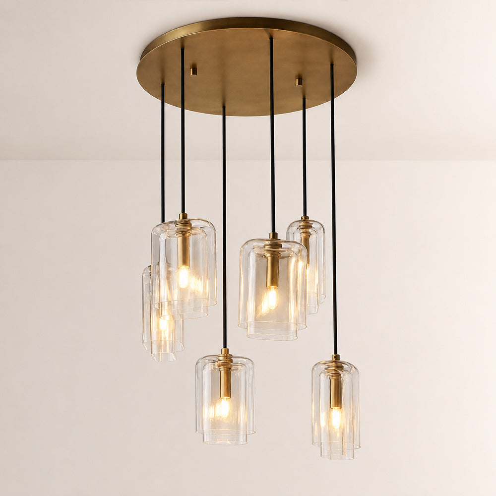 Lecoun Clear Glass Cluster Chandelier