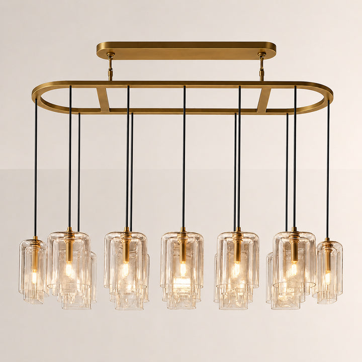Lecoun Clear Glass Linear Chandelier