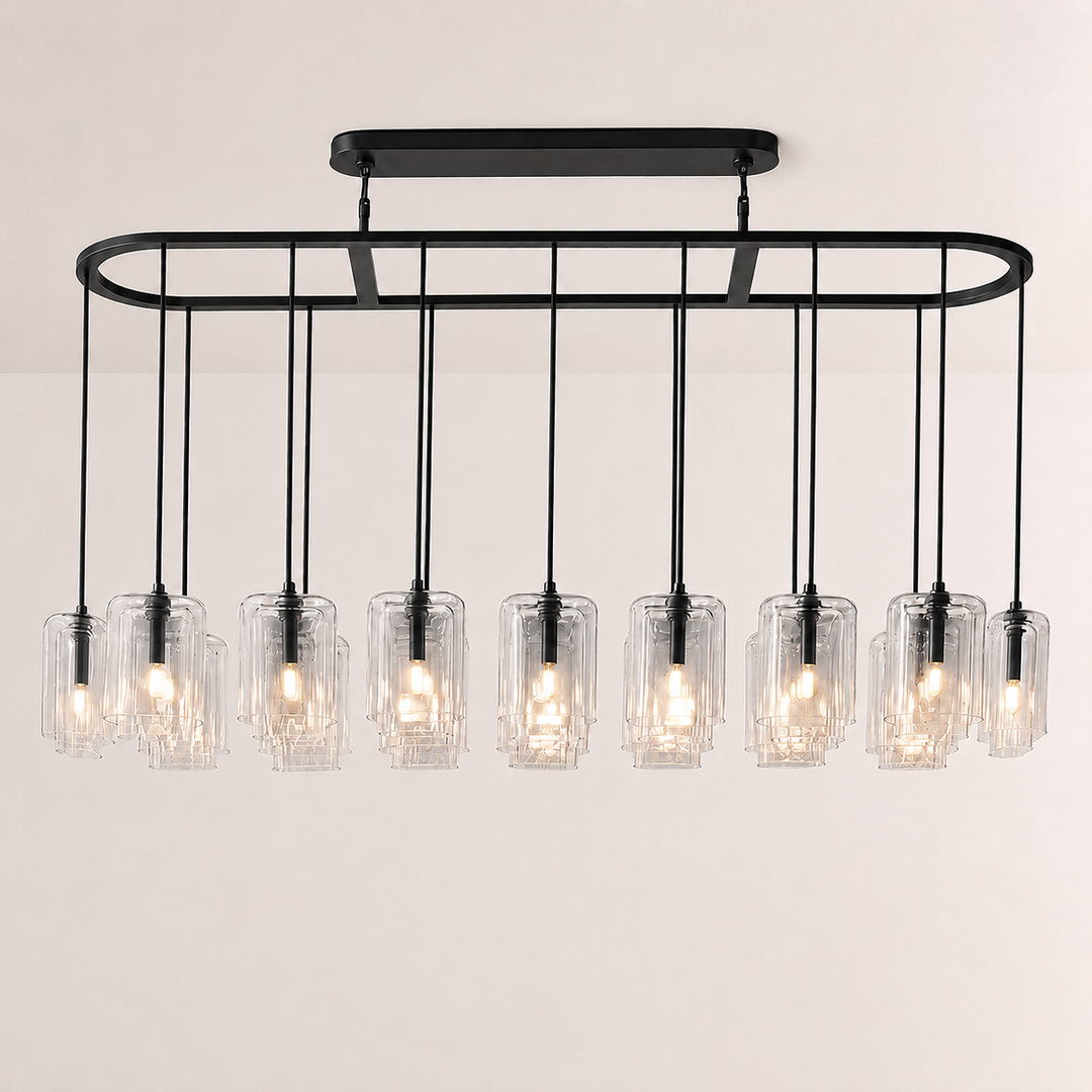 Lecoun Clear Glass Linear Chandelier