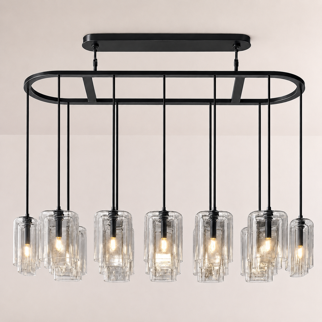 Lecoun Clear Glass Linear Chandelier