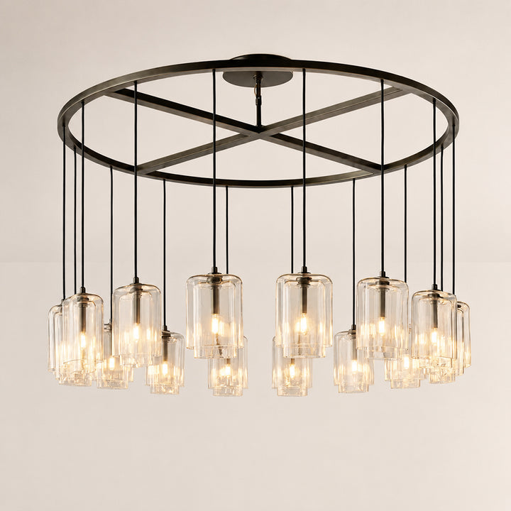 Lecoun Clear Glass Round Chandelier