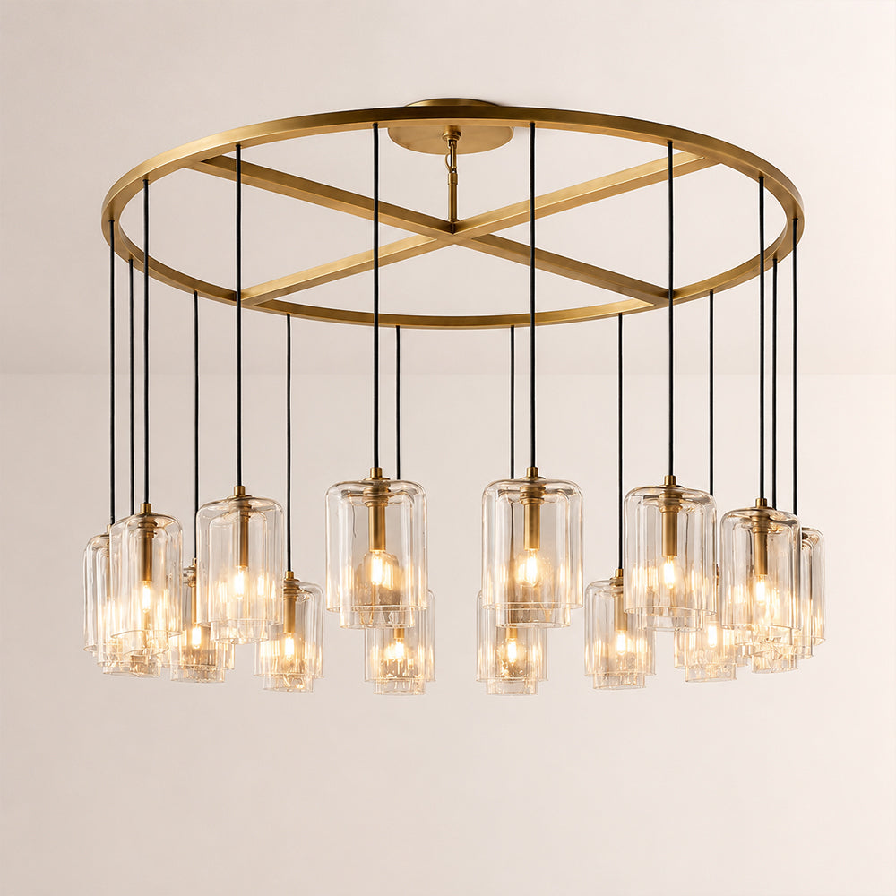 Lecoun Clear Glass Round Chandelier