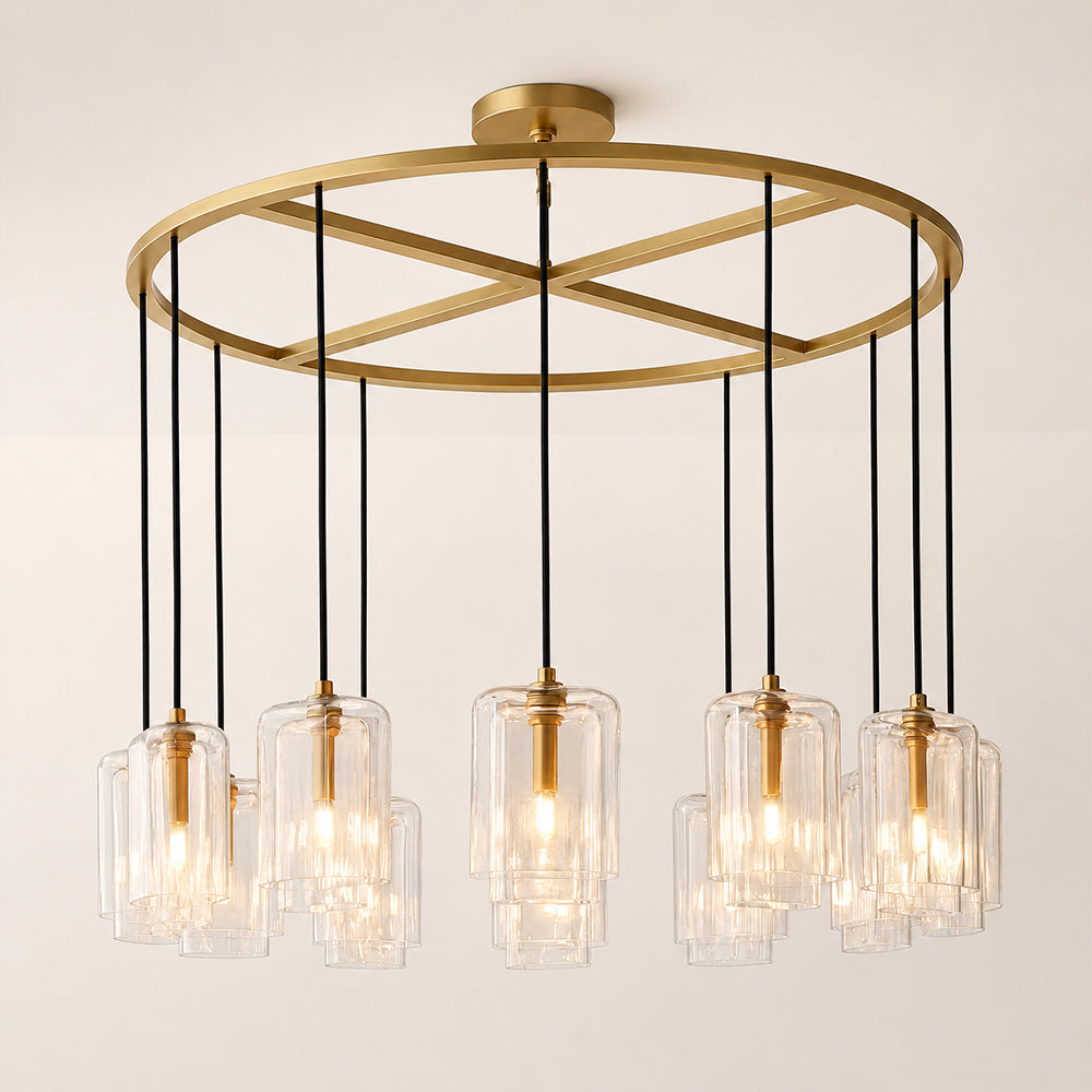 Lecoun Clear Glass Round Chandelier