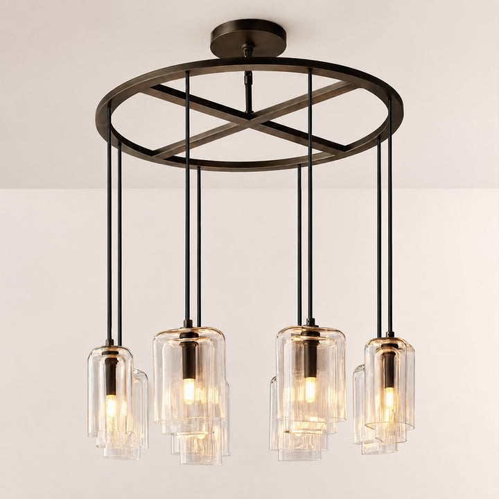 Lecoun Clear Glass Round Chandelier