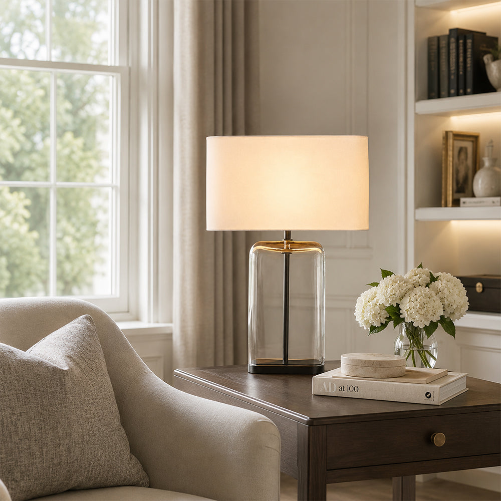 Lecoun Clear Glass Table Lamp