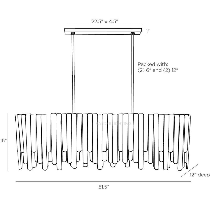 Leillie Linear Chandelier 51.5"