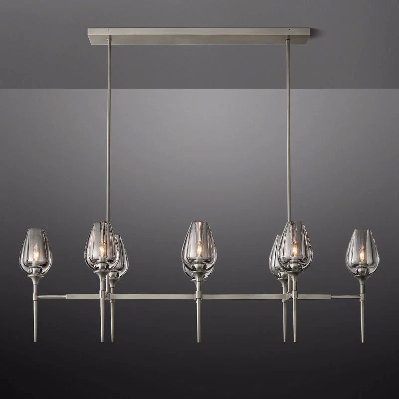 Lewis Tulip Linear Dining Room Chandelier 52''