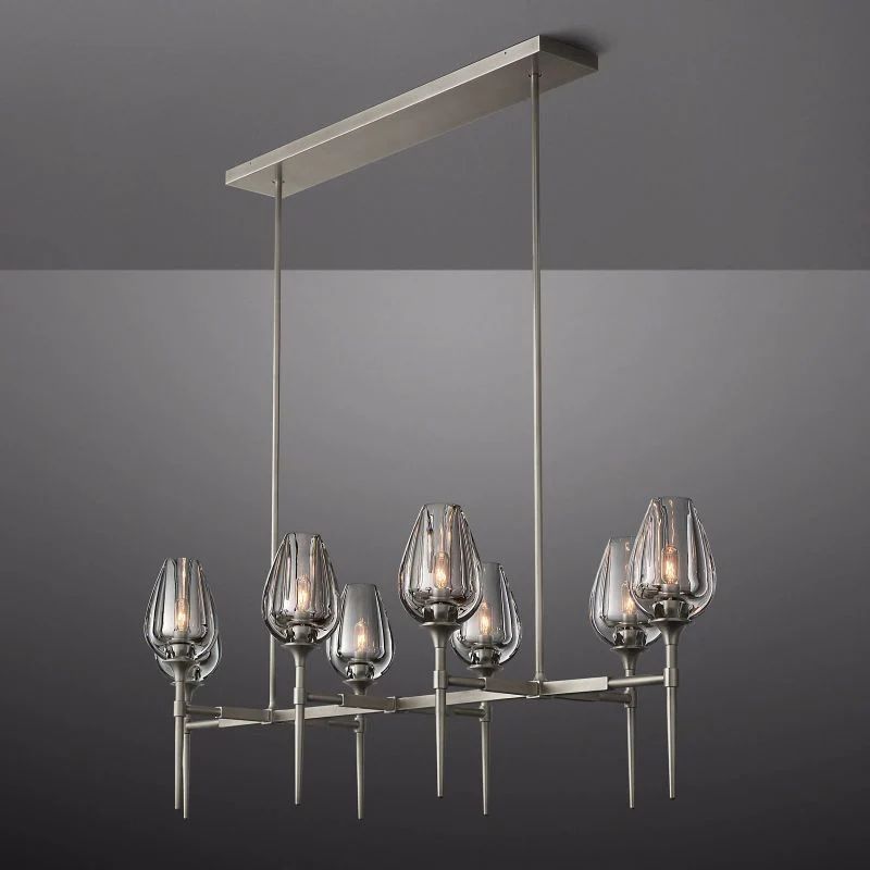 Lewis Tulip Linear Dining Room Chandelier 52''
