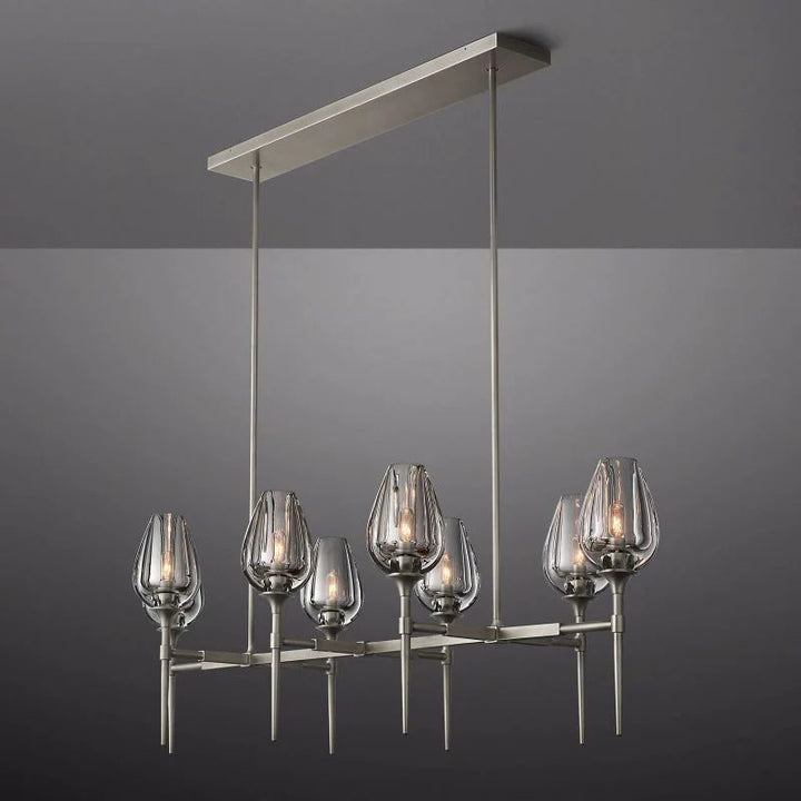 Lewis Tulip Linear Dining Room Chandelier 52''