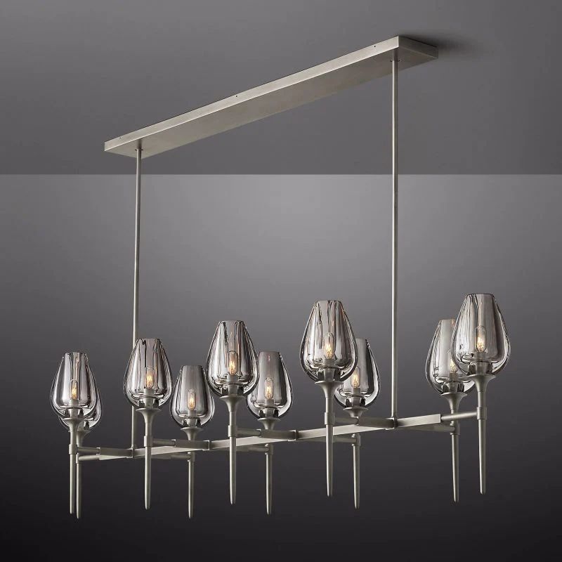 Lewis Tulip Linear Dining Room Chandelier 65''