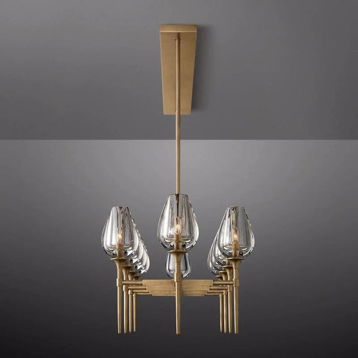 Lewis Tulip Linear Dining Room Chandelier 65''