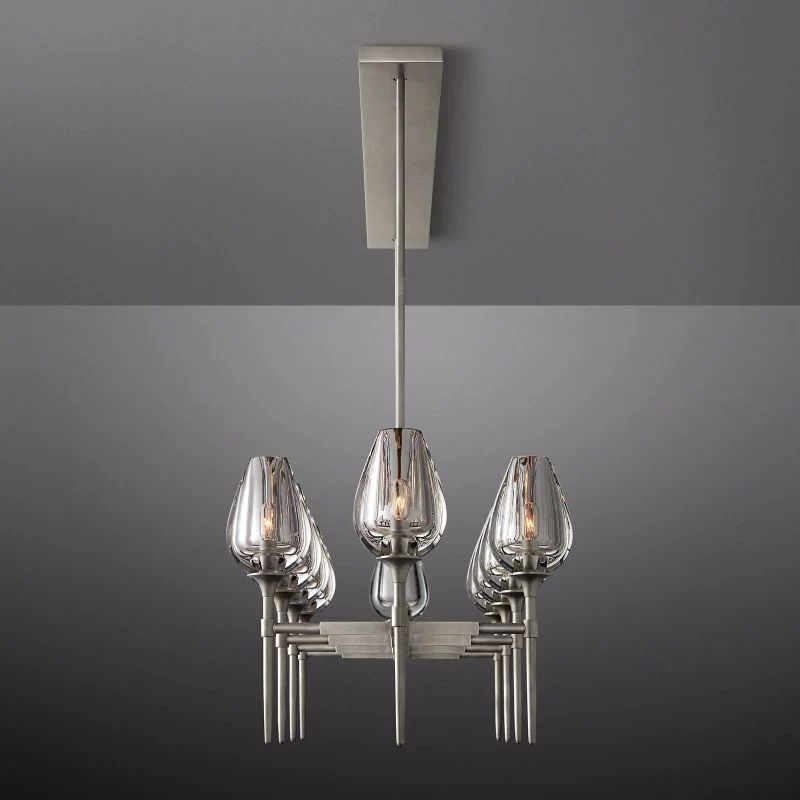Lewis Tulip Linear Dining Room Chandelier 65''