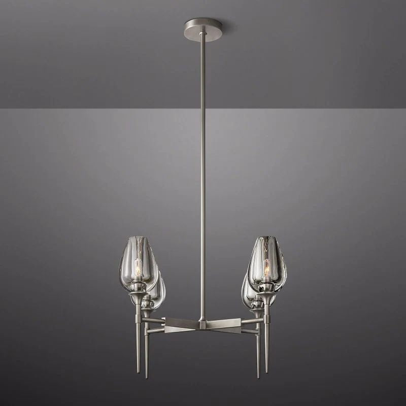 Lewis Tulip Round Dining Room Chandelier 27"