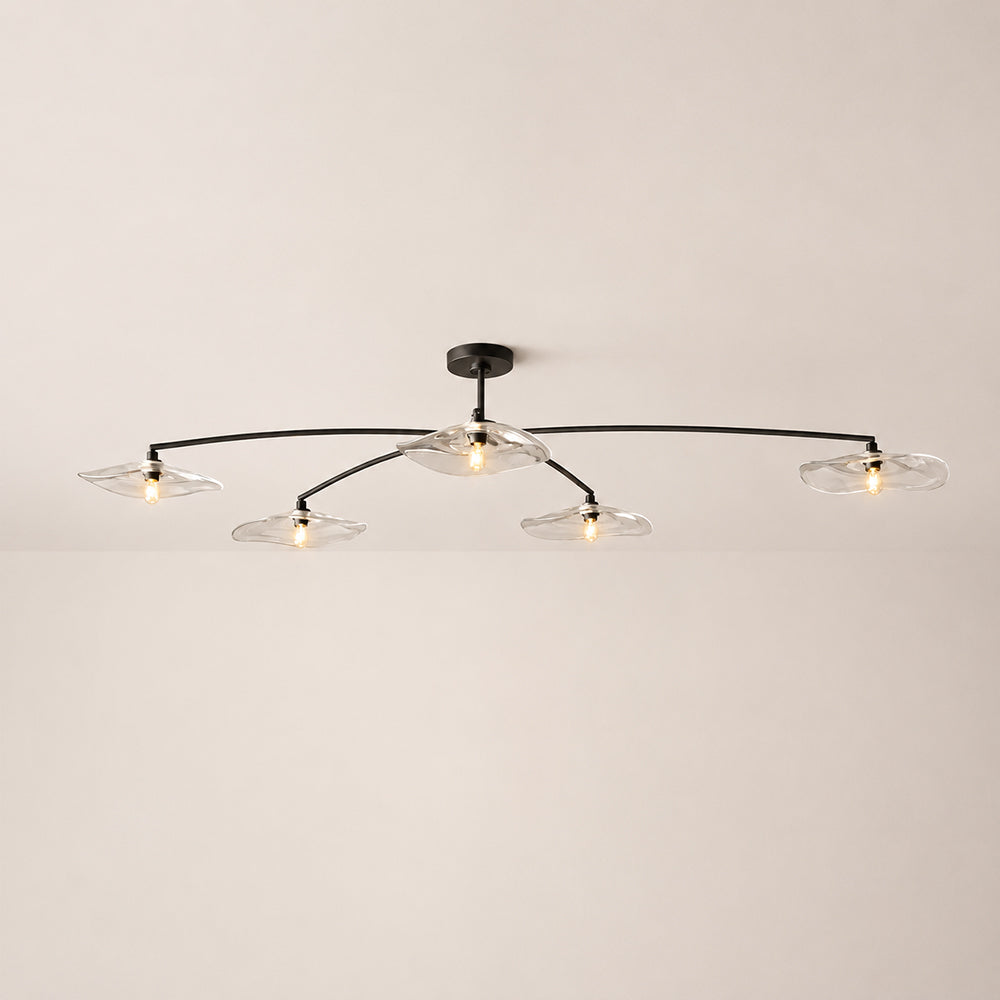 Lillia Clear Glass Flushmount