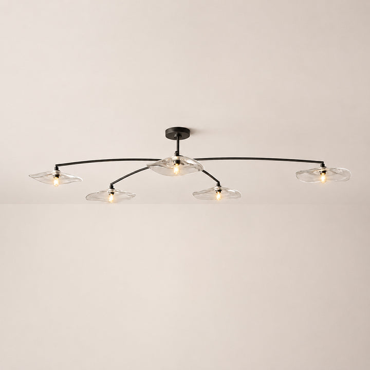 Lillia Clear Glass Flushmount