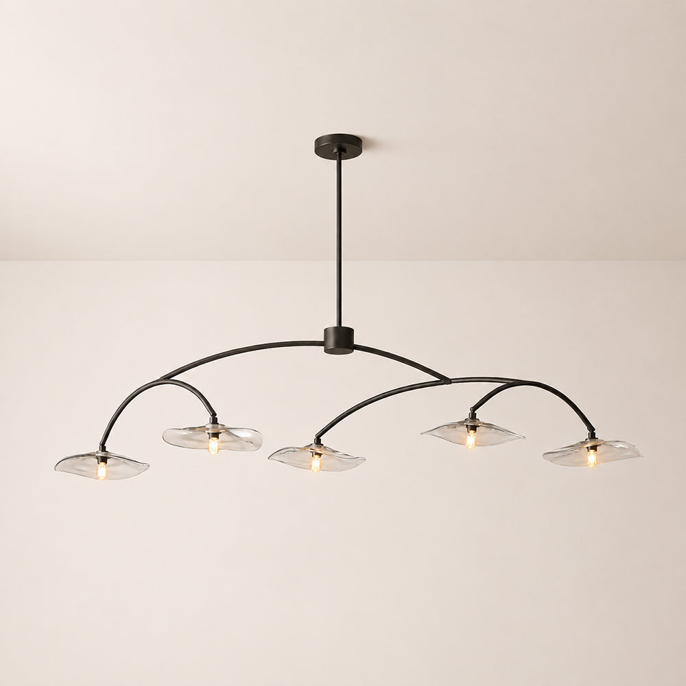 Lillia Clear Glass Linear Chandelier