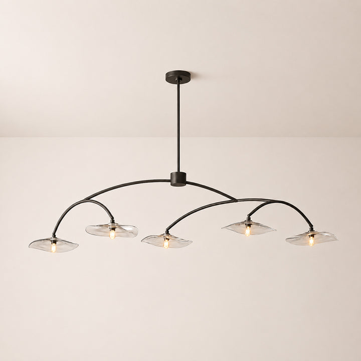 Lillia Clear Glass Linear Chandelier