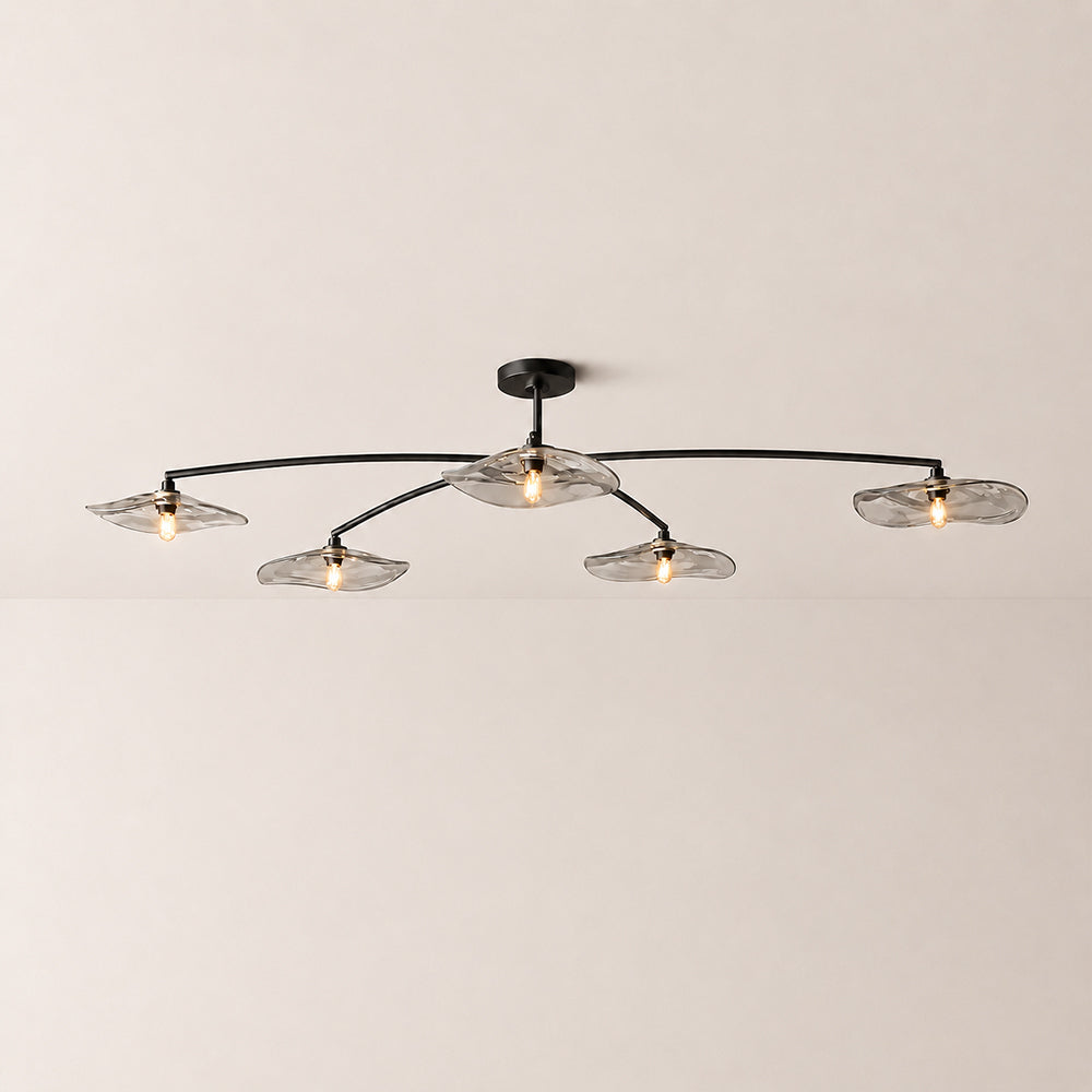 Lillia Smoke Glass Flushmount