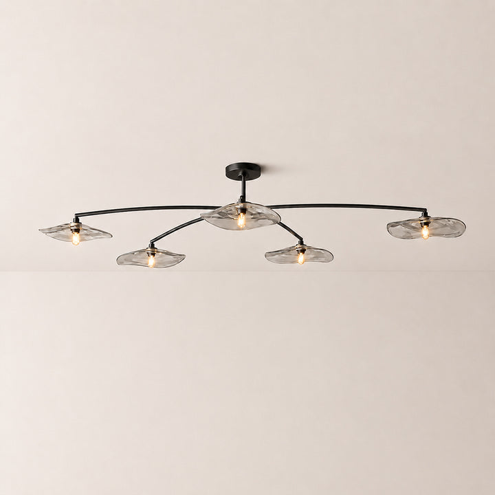 Lillia Smoke Glass Flushmount