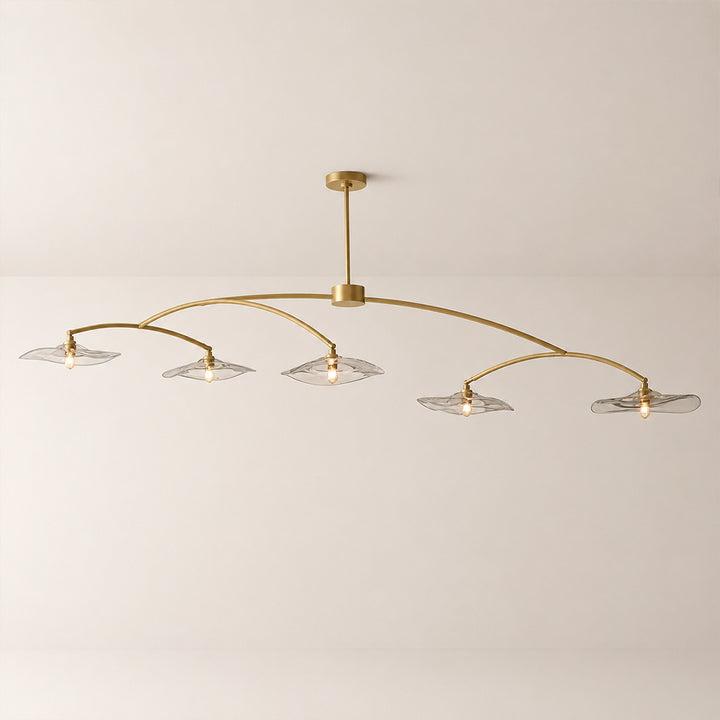 Lillia Smoke Glass Linear Chandelier