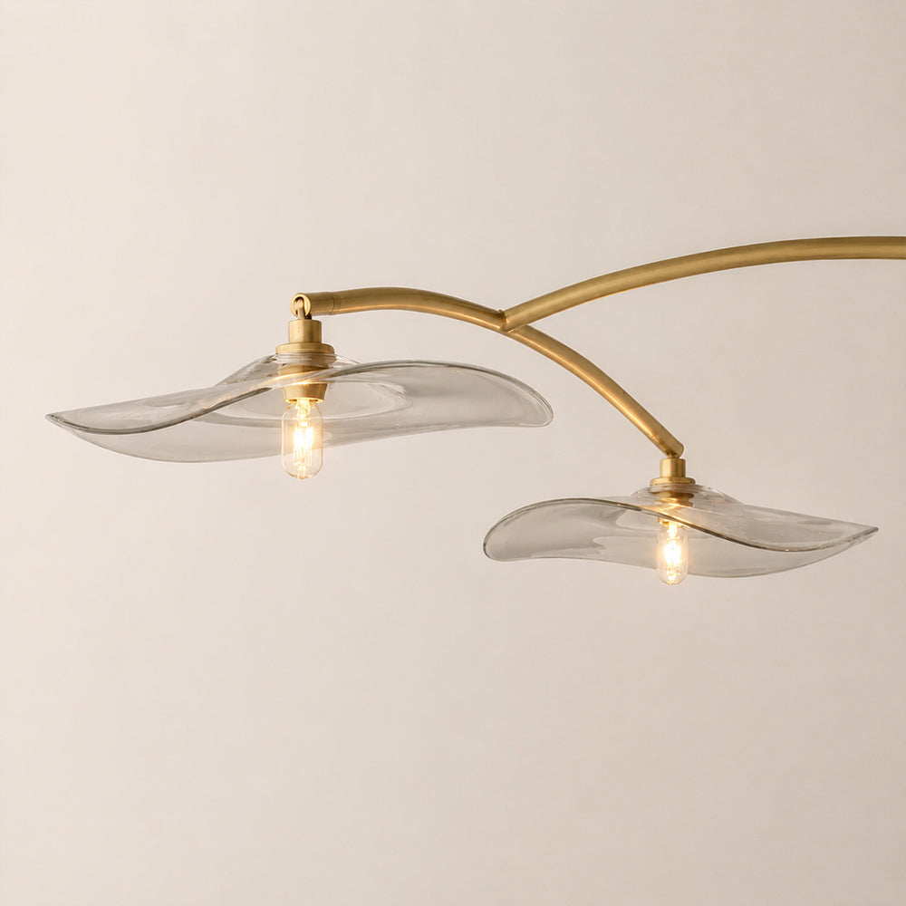 Lillia Smoke Glass Linear Chandelier