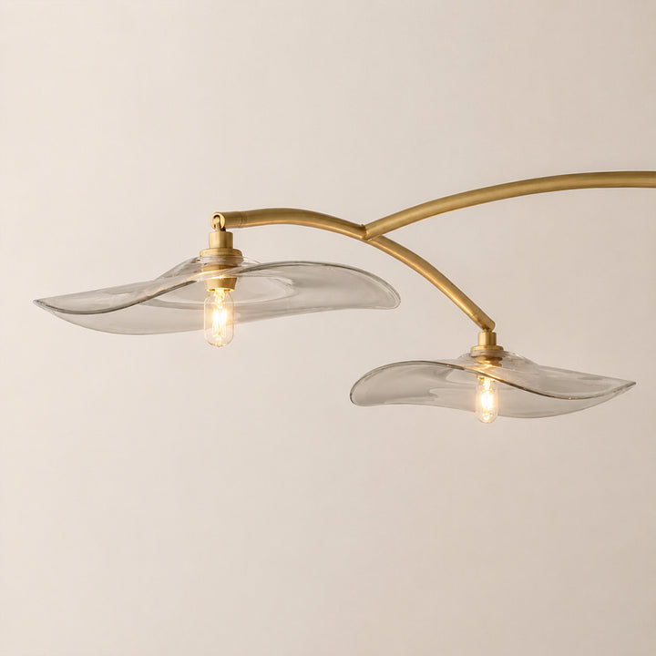 Lillia Smoke Glass Linear Chandelier