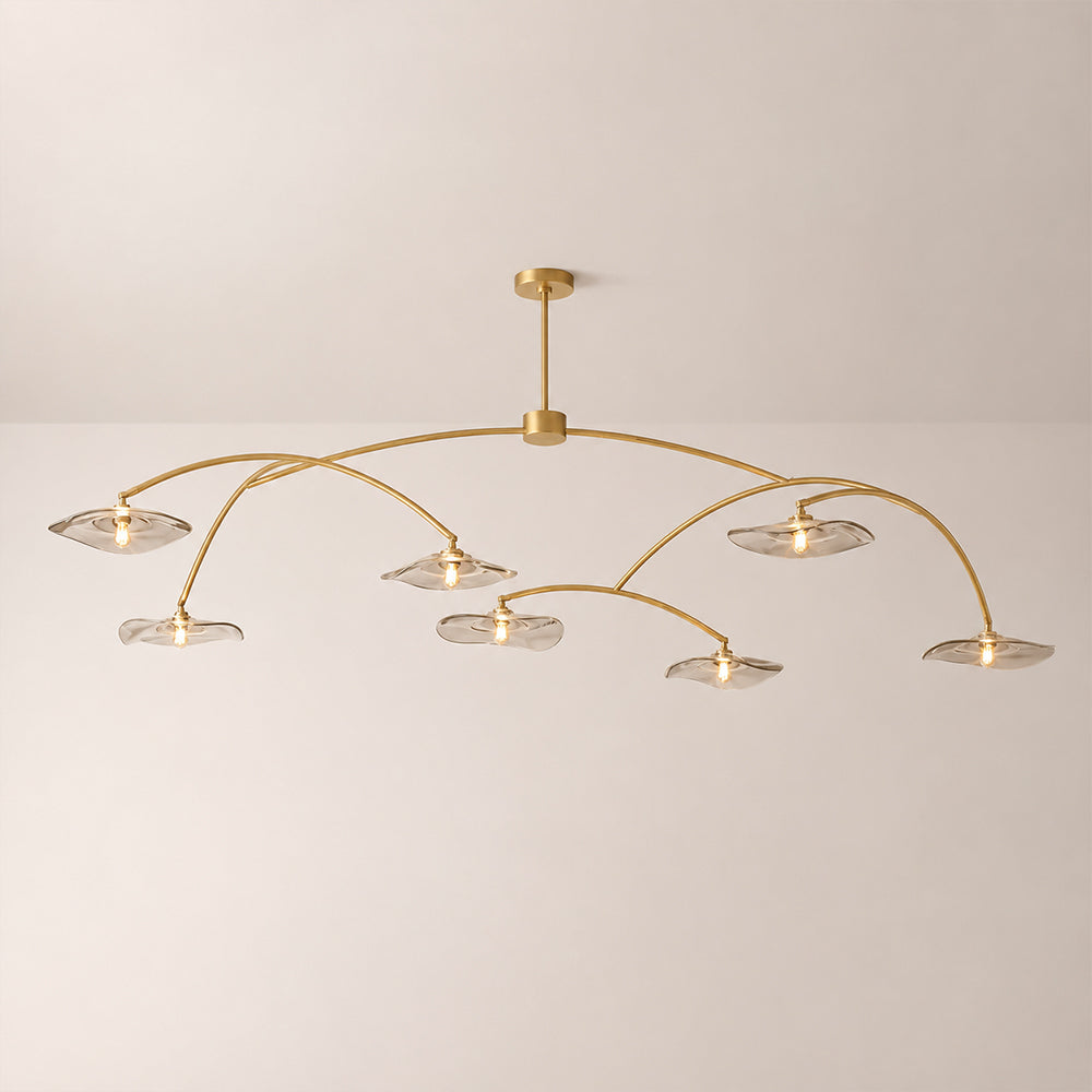 Lillia Smoke Glass Round Chandelier
