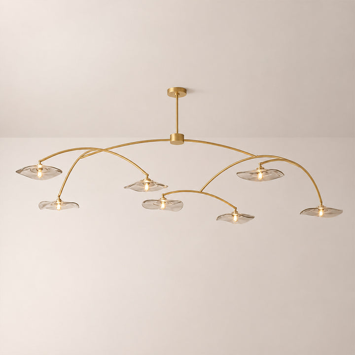 Lillia Smoke Glass Round Chandelier