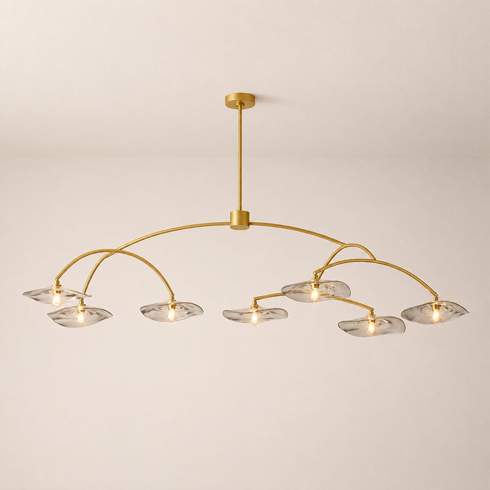 Lillia Smoke Glass Round Chandelier