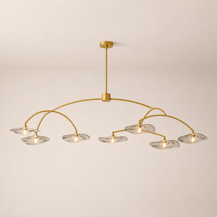 Lillia Smoke Glass Round Chandelier
