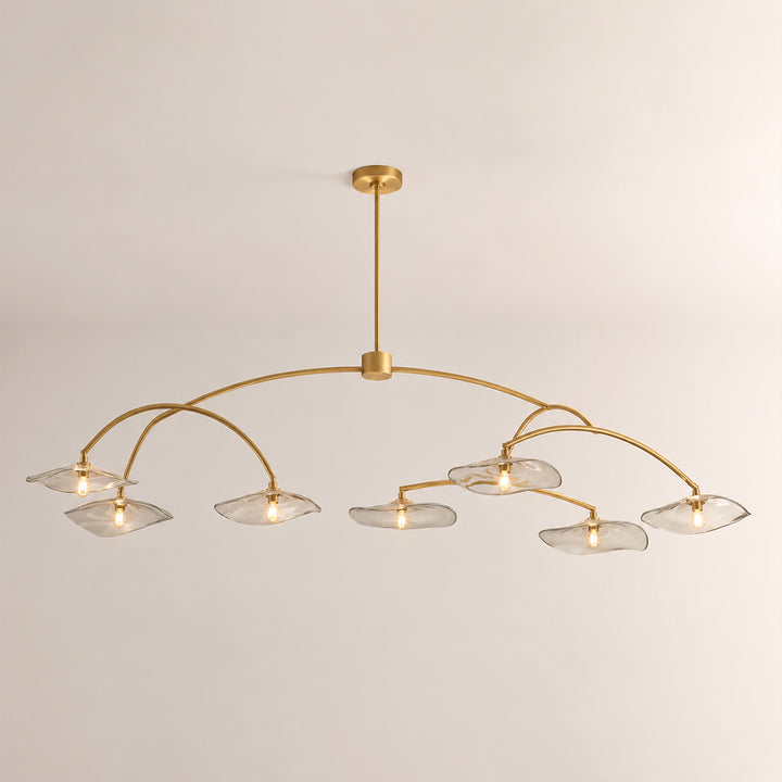 Lillia Smoke Glass Round Chandelier
