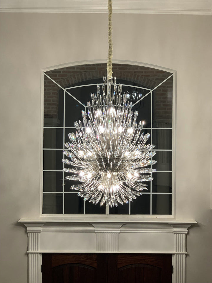 Lily Starburst Crystal Sputnik Chandelier 43"W