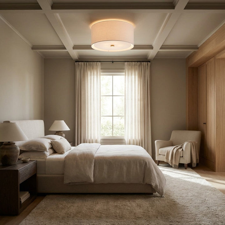 Linem Linen Flush Mount