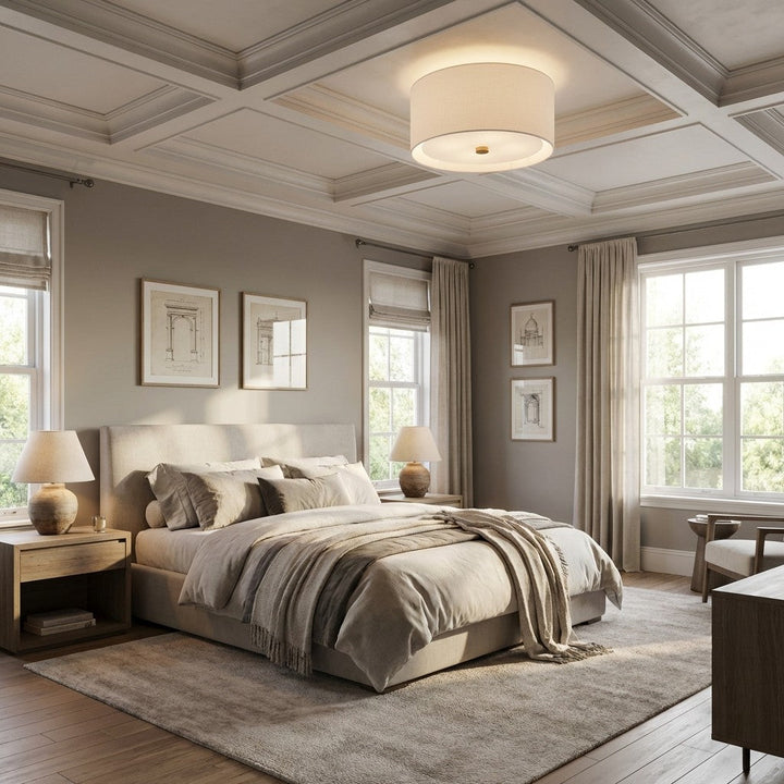 Linem Linen Flush Mount
