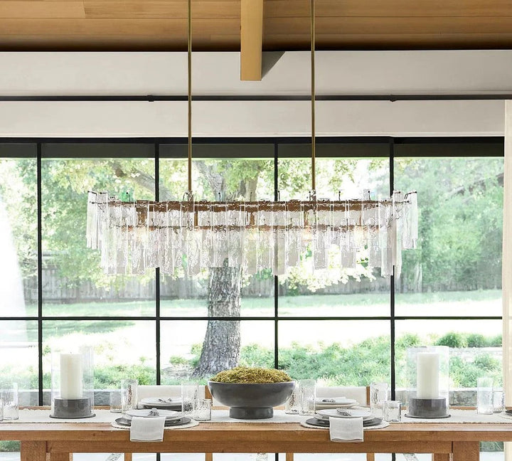 Lirsio Glass Linear Chandelier