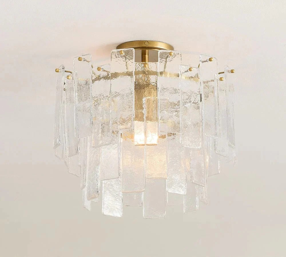Lirsio Glass Round Flush Mount