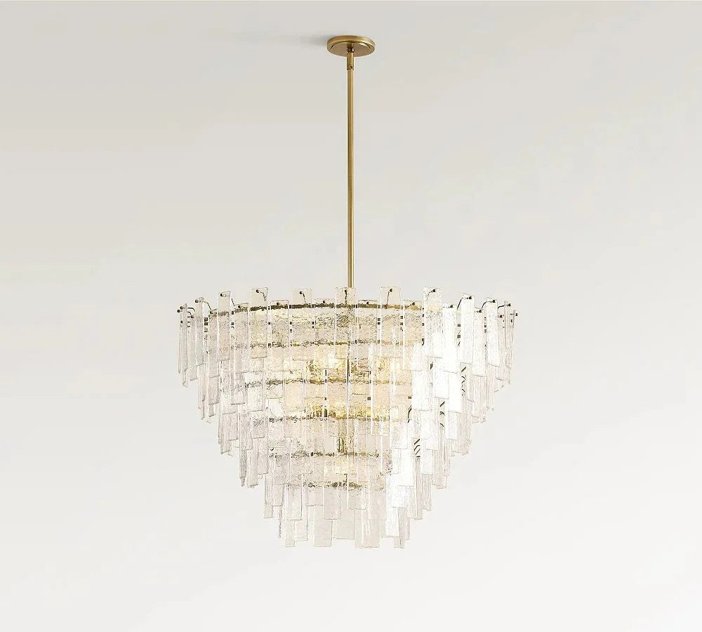 Lirsio Glass Round Tiered Chandelier